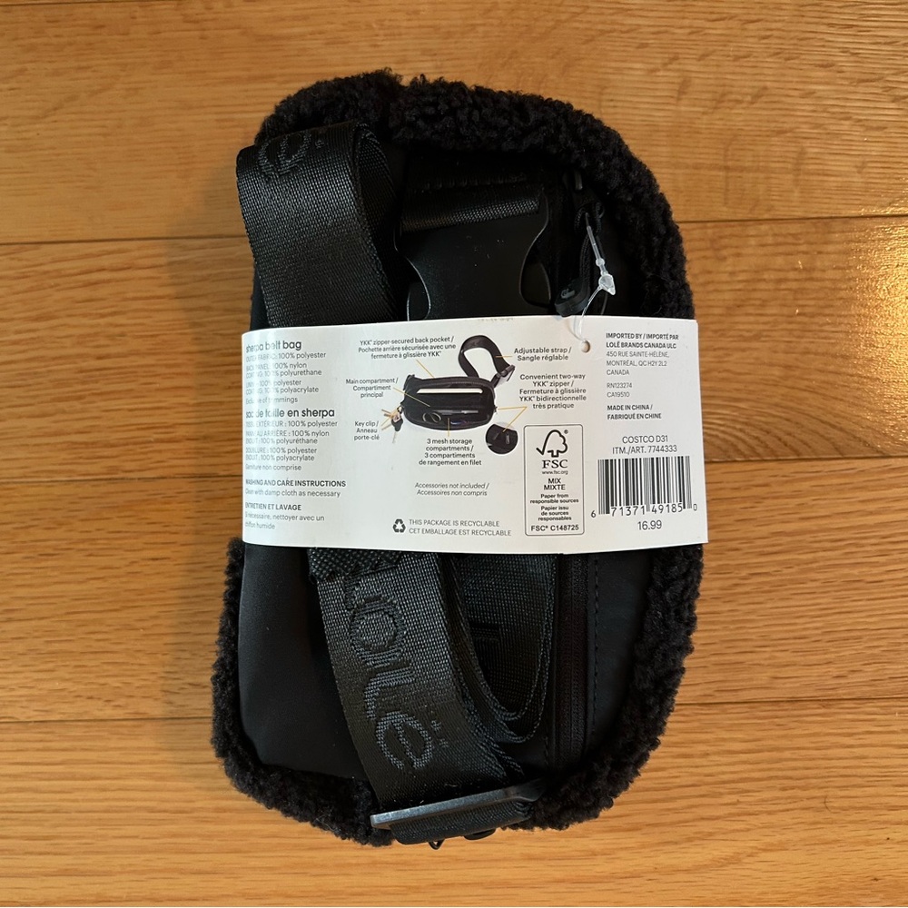 Lole Black Sherpa Crossbody Bag - Picture 2 of 2